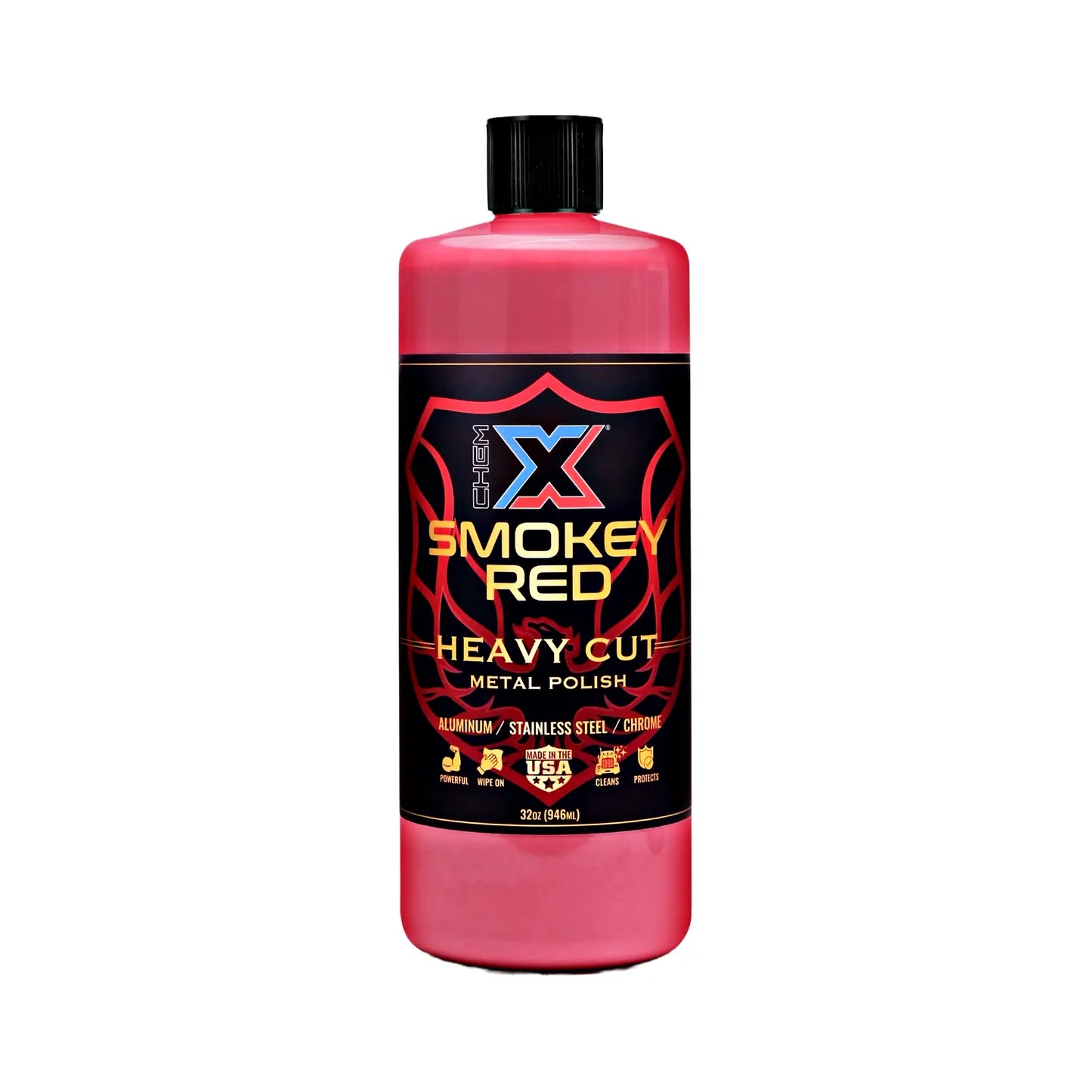 Chem-X Smokey Red: Heavy Cut Metal Polish