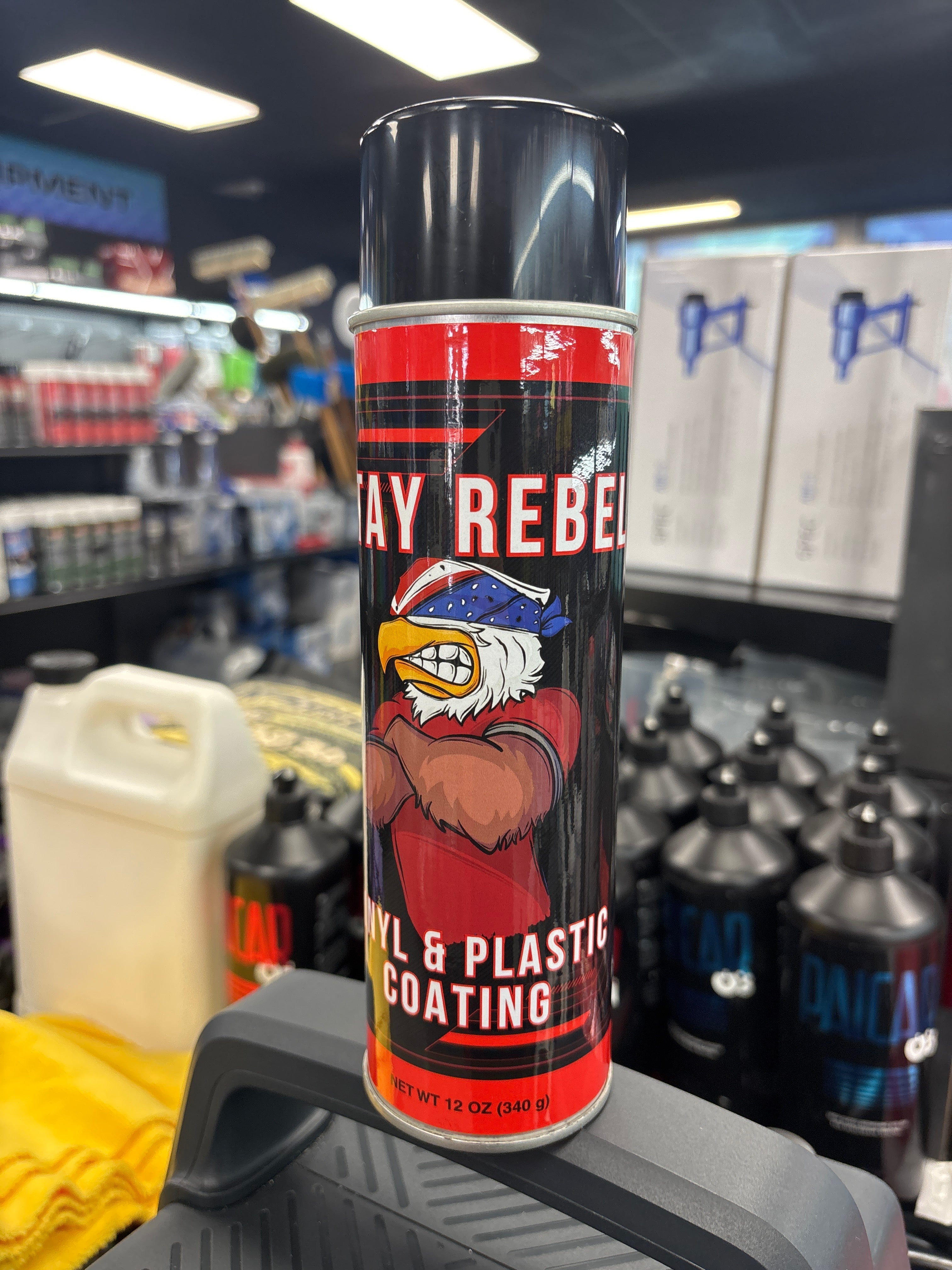 Stay rebel vinyl y plastic coating