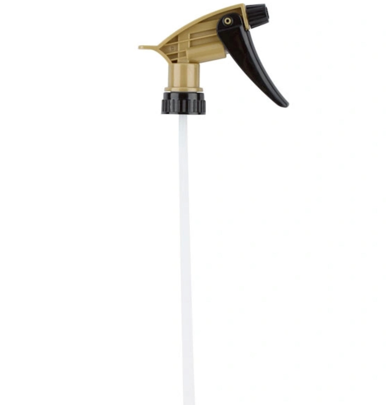 Gold and black spray head