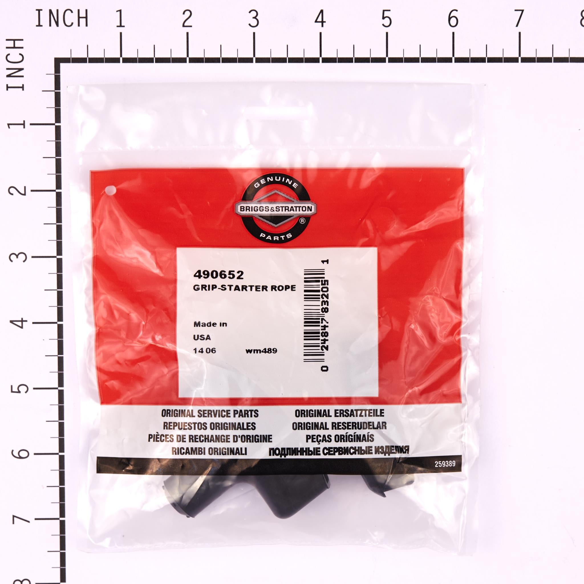 Briggs & Stratton rope & grip installed