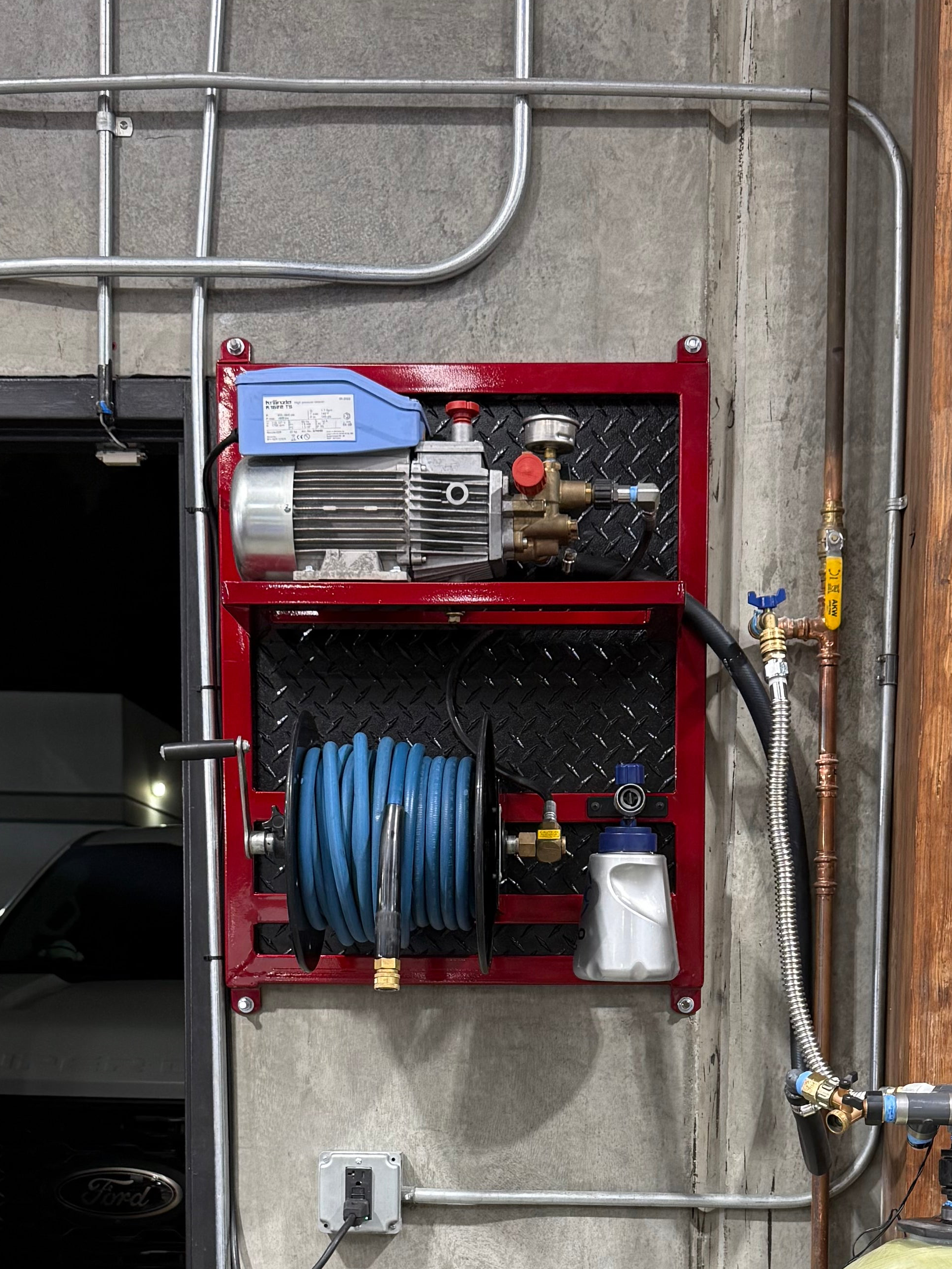 Wall Mount Pressure Washer Skid