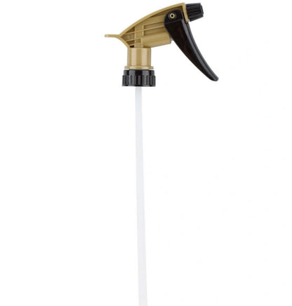 Gold and black spray head